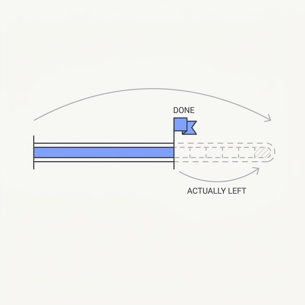 Diagram explaining The Model Optimizes for Looking Done