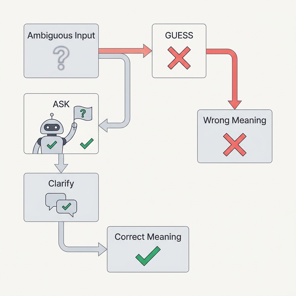 Diagram explaining Surface Ambiguity, Don't Resolve It