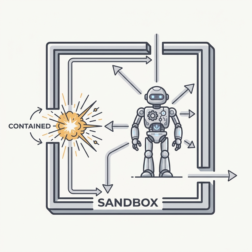 Diagram explaining Sandbox the Blast Radius